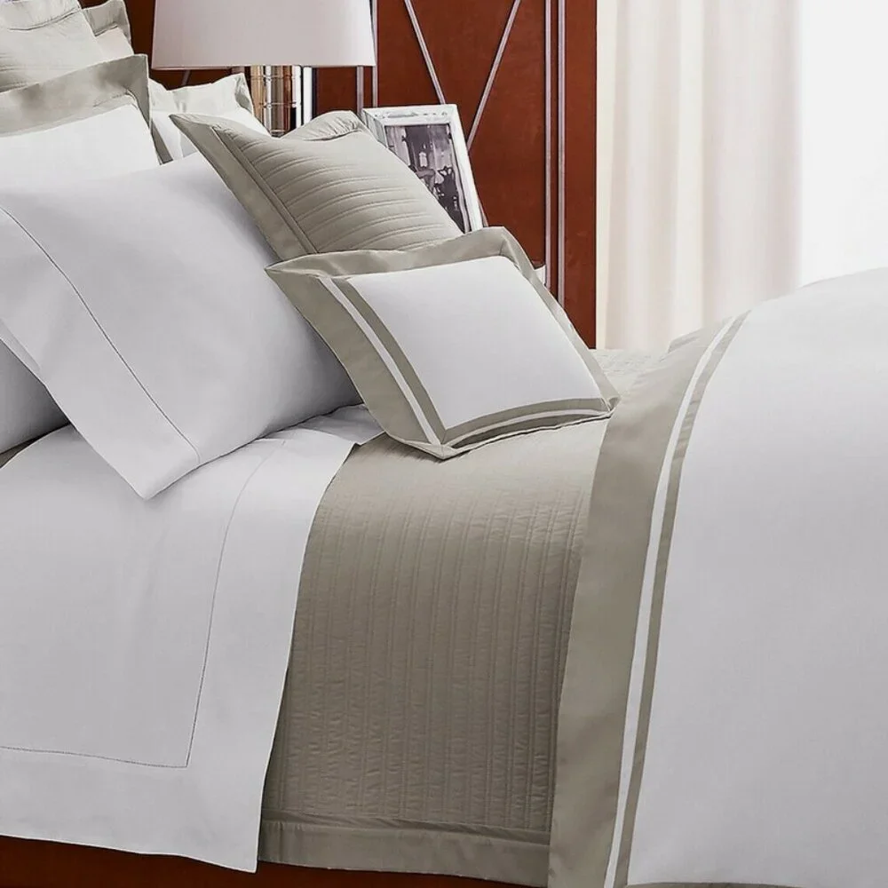 Ralph Lauren Bowery King Sateen Duvet Cover Vintage Silver